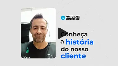 Vídeo de feedback de cliente do consórcio Porto